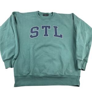 St. Louis, Arch Apparel STL Green Crewneck Sweatshirt, Mens Size Small